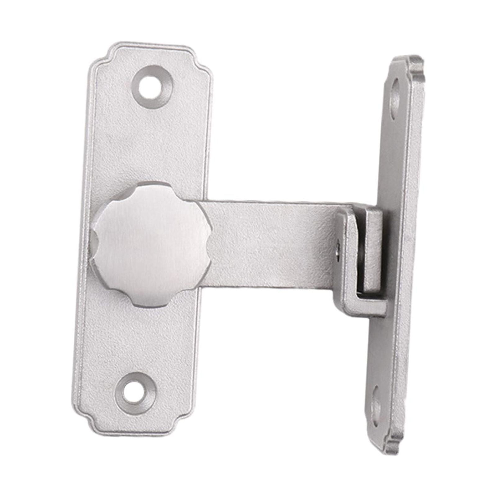 Magideal - Cerradura De Pestillo Para Puerta Corrediza De Granero, Cerradura De Pestillo De Puerta, Resistente, Cerradura De Puerta De Ángulo Recto De 90 Grados Plata