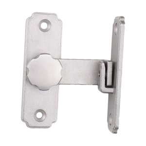 Magideal - Cerradura De Pestillo Para Puerta Corrediza De Granero, Cerradura De Pestillo De Puerta, Resistente, Cerradura De Puerta De Ángulo Recto De 90 Grados Plata