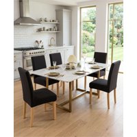 Mylhogar - Pack De 6 Fundas De Sillas Diseño Texturizado De Hojas