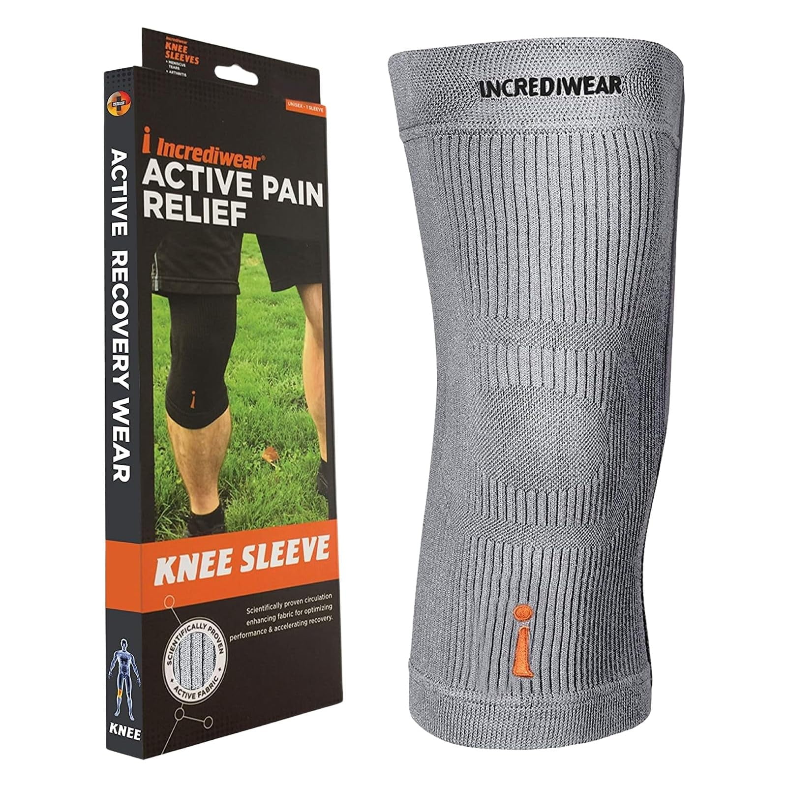 Rodillera Incrediwear Para Aliviar El Dolor De Rodilla, Gris, Xl
