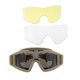 thumbnail image 3 of Gafas De Gafas Tácticas RÁPIDAS Para Casco Con Tiro De 3 Lentes Caza Tan, 3 of 5