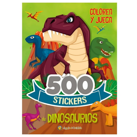 Libro 500 Stickers De Dinosaurios Editorial Guadal