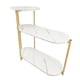 thumbnail image 1 of Mesa Lateral Mármol Blanco Dorado, 1 of 4