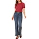 thumbnail image 2 of INSPIRE CHIC Blusa de Mujer con Cuello Peter Pan en Contraste, Mangas Cortas con Lunares, Talla 3XL, Rojo, 2 of 7