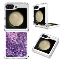 Foxdock - Funda Para Sansung Galaxy Z Flip 6 Con Brillo Líquido, Protección Completa Y Soporte De Anillo Giratorio