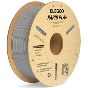 Filamento Para Impresora 3D Elegoo Rapid Pla Plus De 1,75 Mm Gris, 1 Kg