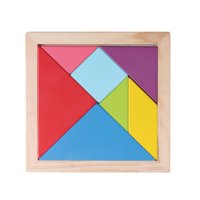 Bothyi - Rompecabezas De Tangram De Madera, Juguete De Madera Montessori Para Niños, Niñas, Guardería