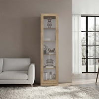 Tuhome - Estante Vitrina 1 Puerta Home-E6 Macadamia 180,6X45,0X31,3 Cm