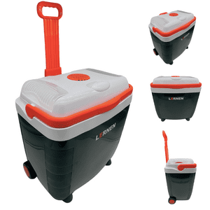 Lernen - Cooler Pro Portátil Con Ruedas 28 Lt 12V Para Autos O Enchufe Ac / Dc