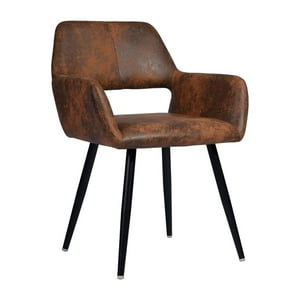 Klik Muebles - Butaca Burgos Ecocuero Vintage Café Oscuro