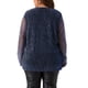 thumbnail image 3 of Agnes Orinda Trajes de Halloween para Mujeres Tallas Grandes Escuela Colegio Brillante de Piedras de Imitación Transparente Manga Larga Blusa con Cuello en V 3X Azul, 3 of 6