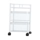 thumbnail image 2 of Carro De Almacenamiento Estantes De Almacenamiento De Ba?o Carro Rodante Cocina 2 Niveles Y Blanco, 2 of 5