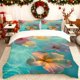 thumbnail image 1 of Floating Flower Print Duvet Cover Set Theme Bedding Duvet Cover Pillowcase Set Soft Comfortable Suitable for Home And Bedroom Guest, 1 of 1