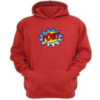 Genérico - Polerón Canguro Logo Pow Rojo Talla S Unisex