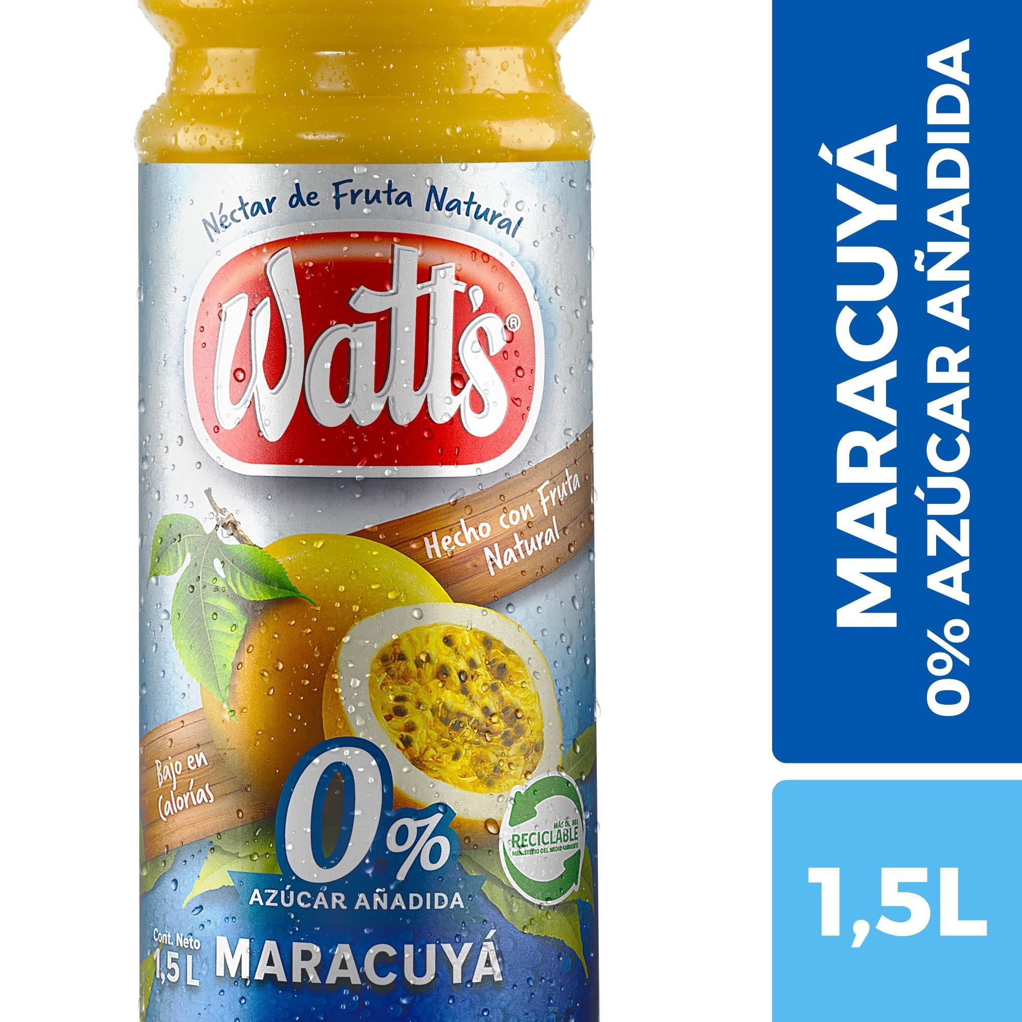 Néctar De Maracuyá 0% Azúcar Añadida Botella 1.5 L Watts