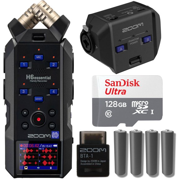 Grabador de audio portátil Zoom H6 Essential de 6 pistas y 32 bits