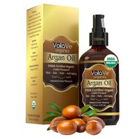 Aceite De Argán Voilave 100% Orgánico Puro Para Piel, Uñas Y Cabello, 120 Ml