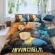 thumbnail image 2 of Invencible Conjunto de sábanas temático, trío de piezas, cómodo y amigable con la piel, diseño único, regalo de decoración para el hogar para familiares, amigos y fans,140cm *210cm, 2 of 6