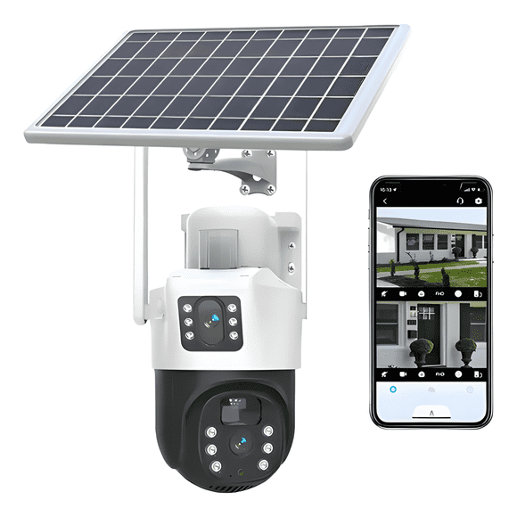 Cámara Solar Adget 4MP Exterior Binocular Wifi Inalámbrica