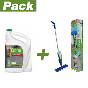 Pack Mopa Premium + Limpiador Pisos Duros 3.78 Lts Bona