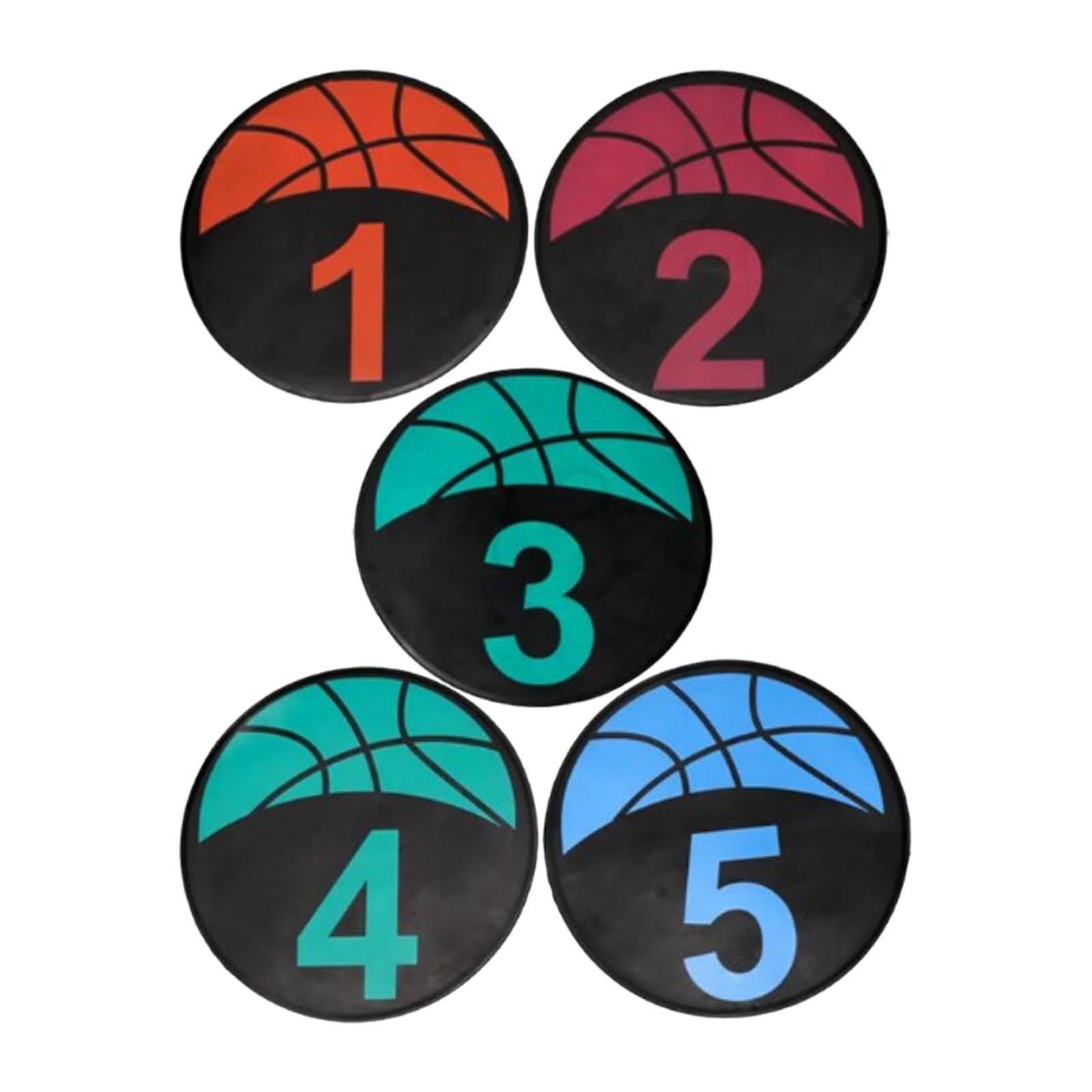 Magideal - Marcadores De Puntos De Suelo Numerados, Marcadores De Entrenamiento, Marcadores De Disco Planos Portátiles Para Suelo De Campo De Deportes Al Aire Li