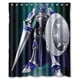 thumbnail image 1 of Cortina de ducha con diseño de robot y escudo, con ganchos, 60 x 72 pulgadas, 1 of 3