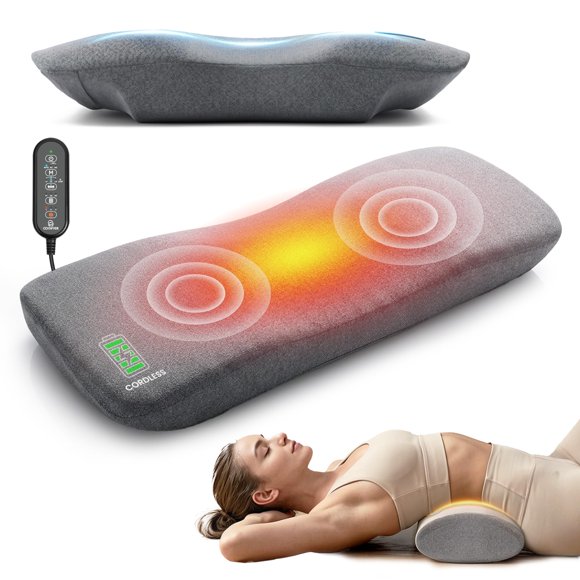Almohada COMFIER Masajeador de Espalda con Calor de Grafeno, Inalámbrica