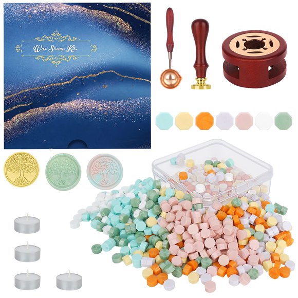 Kit de sellado de cera Yagugu 357 piezas estilo vintage multicolor - regalo
