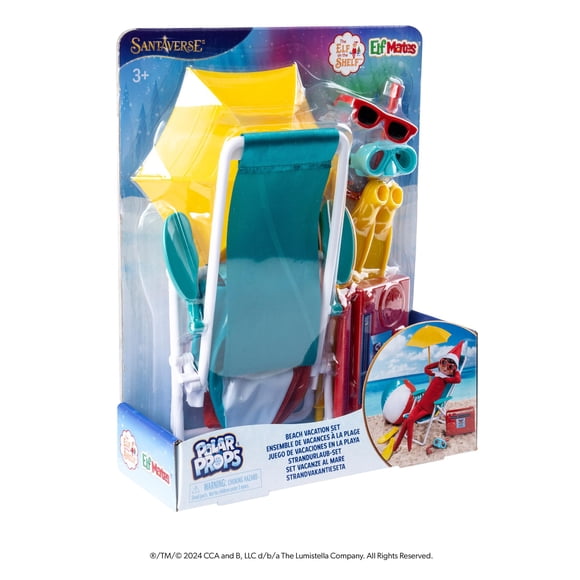 Set de vacaciones en la playa The Elf on the Shelf de 8 piezas para más de 3 años