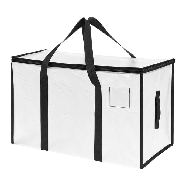 REGALWOVEN 4 Paquetes de Almacenamiento de Ropa, Bolsas de Almacenamiento Plegables, Bolsas de Mudanza para Organizar Dormitorio, Organizadores de Armario y Almacenamiento con Asas Claras 27*14*15in