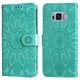 thumbnail image 5 of Funda tipo cartera FOXDOCK para Samsung Galaxy S8 , diseño girasol en relieve, cuero PU, cierre magnético, soporte y tarjetero, 5 of 5