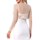 thumbnail image 3 of INSPIRE CHIC Halloween Satin Shrug para Vestidos de Noche de Mujer Malla Formal Cubierta Abierta Frontal Manga Larga Bolero Corto M Champán, 3 of 6