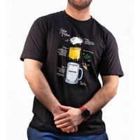 Kunstmann - Polera Schop Perfecto Colores Negra Xl Hombre