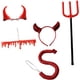 thumbnail image 1 of 5 piezas de accesorios de Halloween, decoración de diablo, conjunto de accesorios para disfraz de diablo, decoraciones para fiesta temática de Halloween, vestido para niñas, gargantilla, 1 of 7