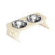 thumbnail image 1 of Comederos Elevados Para Perros, Estables, Fáciles De Limpiar, Extraíbles, De Acero Inoxidable, Color Blanco, 1 of 5