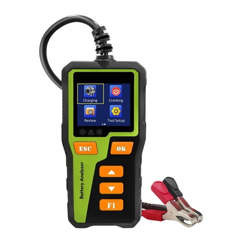 Magideal - Probador Portátil Para Coche, Herramienta De Prueba Automática, 6V, 12V, 24V, Cca, Analizador De Carga, Prueba De Arranque De Carga Para Furgonetas Y