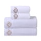 thumbnail image 1 of 1/2/4pcs Cotton Material Thickened Embroidered Towel Set, Crown Pattern Soft Absorbent And Not Faded, 13.7*29.5in Hand Towel And 27.6*55in Bath Towel Set, Suitable For Family Use, 1 of 5