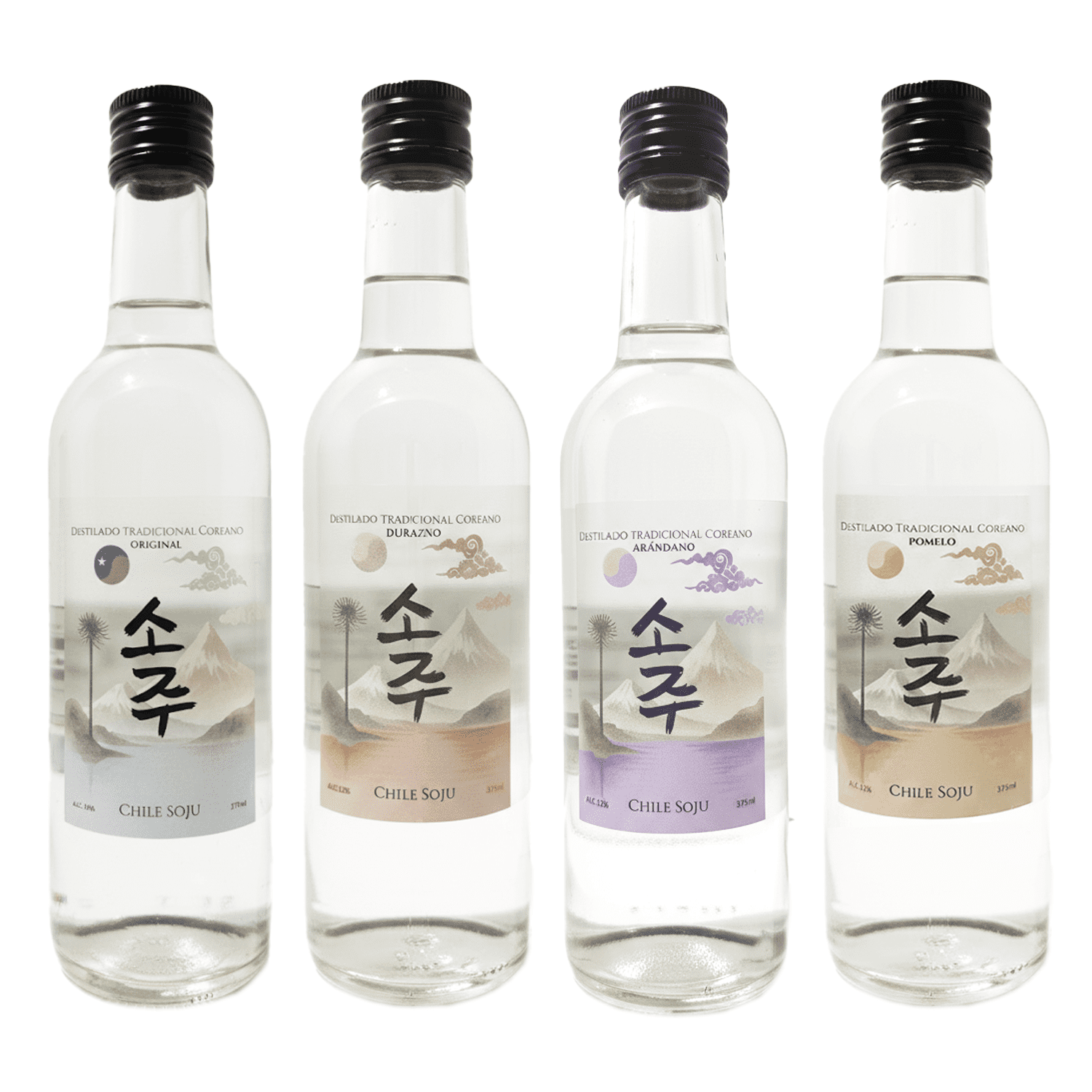 Pack Chile Soju Premium 4 Sabores