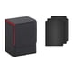 thumbnail image 3 of Caja para guardar barajas de cartas con deflector, álbum para colección, contenedor para juguetes, juego de exhibición negro rojo, 3 of 5