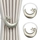 thumbnail image 1 of Paquete de 2 alzapaños magnéticos para cortinas, con diseño de estrellas y lunas, para decoración de ventanas., 1 of 6