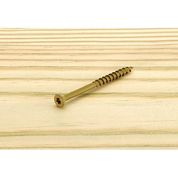 Tornillos Starborn Deckfast de acero al carbono epoxi, número 9 x 6,35 cm