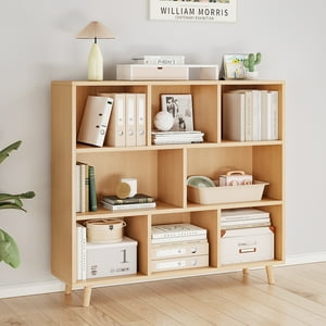 Rohe - Estante Librero 3+2+3 Color Madera 112 X 100 X 30Cm