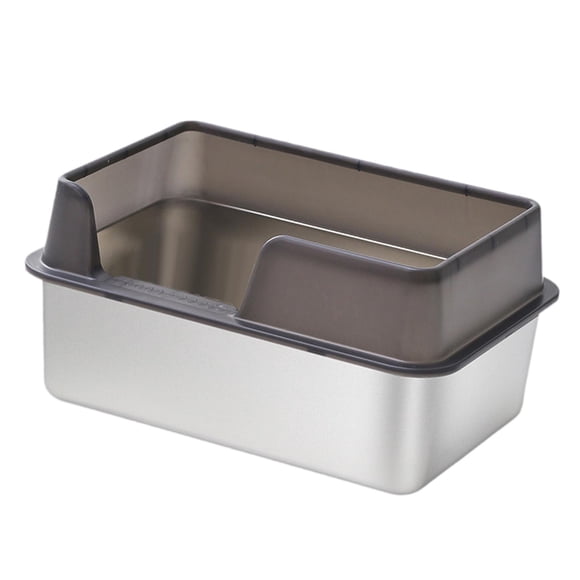 Caja De Arena Para Gatos, Orinal Grande Para Gatitos, Accesorios Para Limpiador De Mascotas, Bandeja De Arena Para Gatos L, Negro