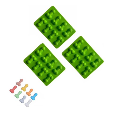 Genérico - 3 Molde De Silicona Pene Moldes Silicona Reposteria Penes
