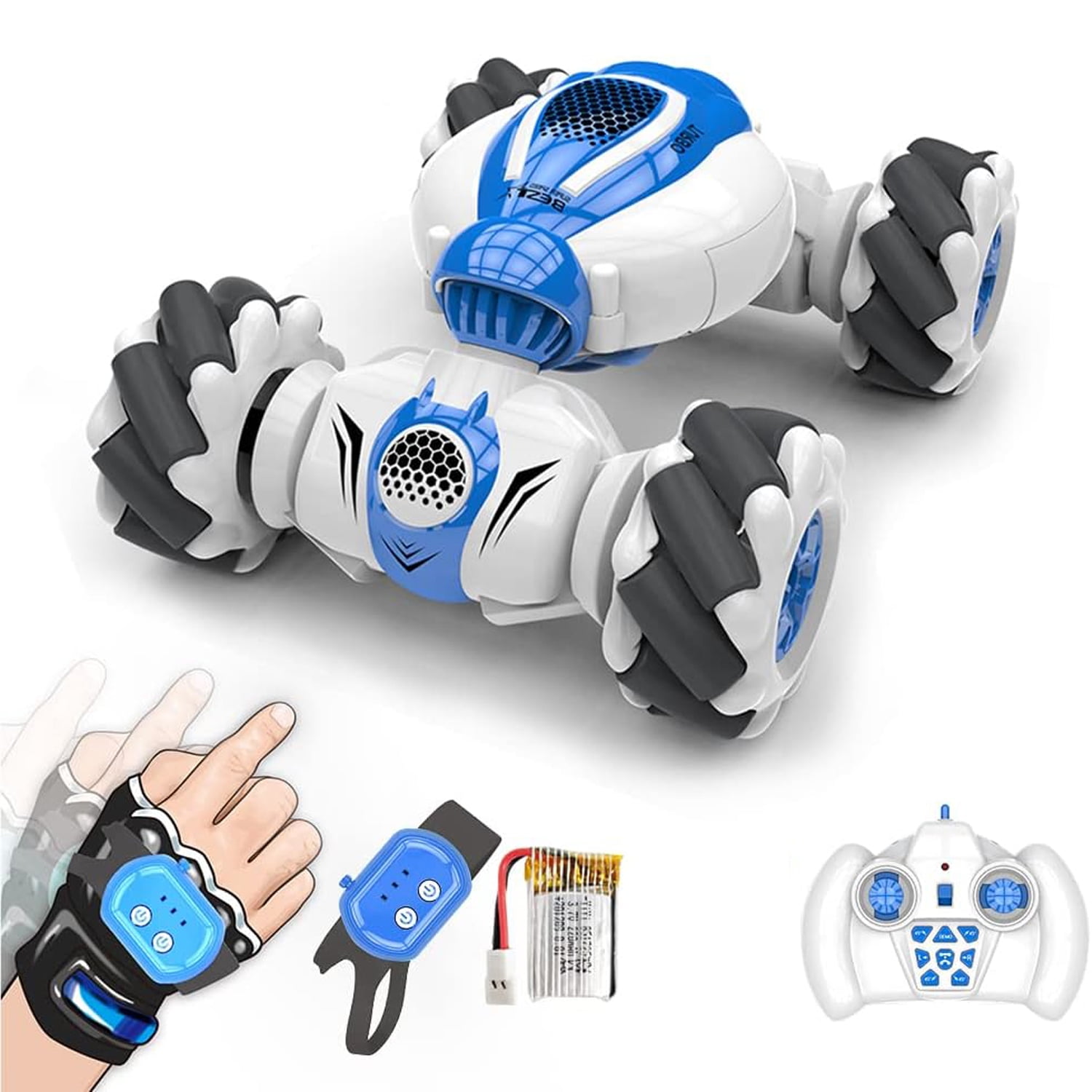 Coche Acrobático Rc Aaronmei 4wd Todoterreno Azul