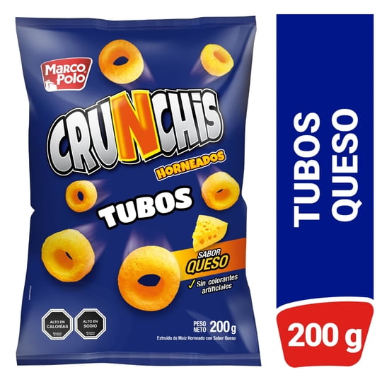Suflés Crunchis Tubos Queso 200 g Marco Polo
