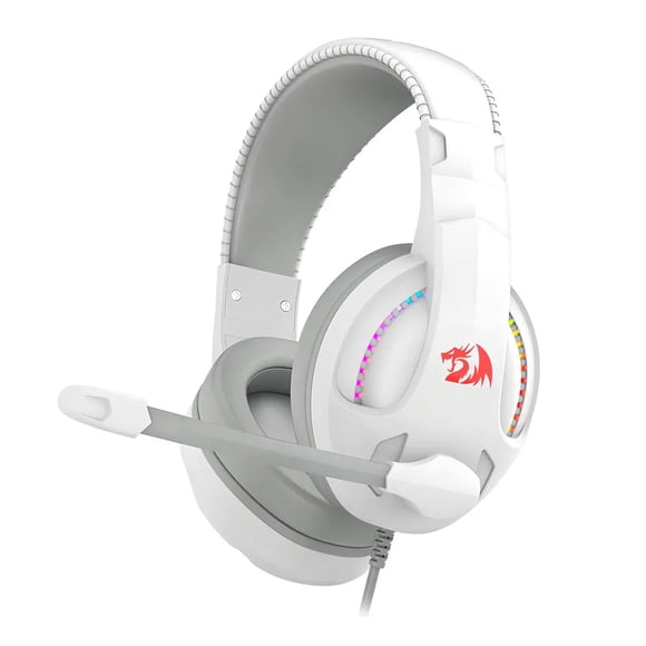 Audífonos Gamer Redragon Cronus RGB USB 3.5 mm Sonido Stereo 20 - 20k Hz RGB - Blanco