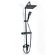 thumbnail image 1 of Llave Monomando Columna Tina Ducha Moderna Cuadrada Negra, 1 of 3