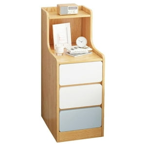 Click Ventas - Mesa De Noche Estante 3 Cajones Almacenamiento Dormitorio