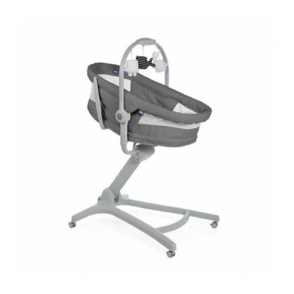 Silla Nido y Mecedora Baby Hug 4 En 1 Air Dark Plomo